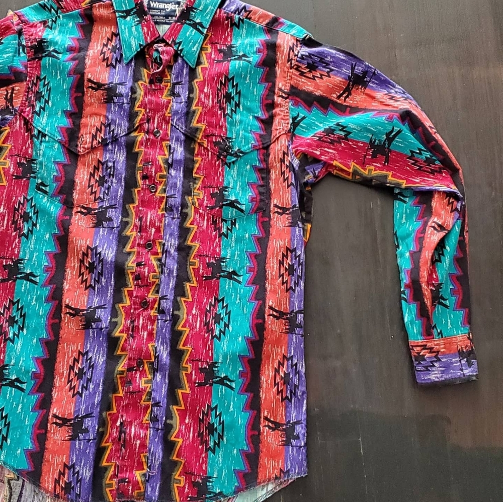 Vintage Wrangler Cowboy Long Tails Tail Western - Gem